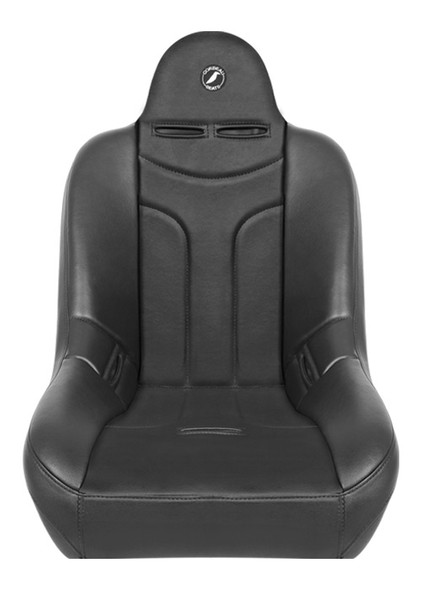 The Jeep® community has spoken and we have listened. We are excited to introduce our all-new Baja JP Suspension Seat. This seat is a direct bolt in to most CJ5s, and all CJ7s and YJs. Please note the stock CJ mounting brackets have a steep angle to them. When bolting the Baja JP seat to the factory brackets it will put the seat in an extreme reclined position. If this is not comfortable for you we recommend using our mounting brackets to level the seats back out. The Baja JP will fit in any other vehicle with Corbeau Custom Brackets. What makes this seat special is the strategic bolstering. We made just enough bolster support to hold you in place and provide ultimate comfort but at the same time making it easy to get in and out of your vehicle. For those of you with lifted vehicles, you will love this feature! The Baja JP is equipped with the state of the art Corbeau Suspension System. This system has proven to provide superior cushioning and significant energy return upon impact. The suspension system creates somewhat of a trampoline effect, which absorbs the impact your back would otherwise endure. The Baja JP Off Road Suspension Seat will fit up to a 38" inch waist and the Wide will fit up to a 42" waist. The Baja JP is available in all black vinyl or black vinyl/cloth fabrics.