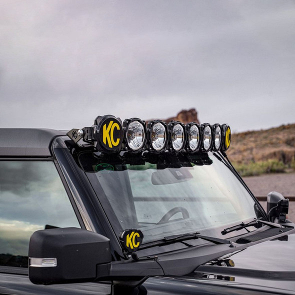 KC Hilites Gravity LED Pro 6 50" Windshield Light Bar Kit, 21+ Ford Bronco