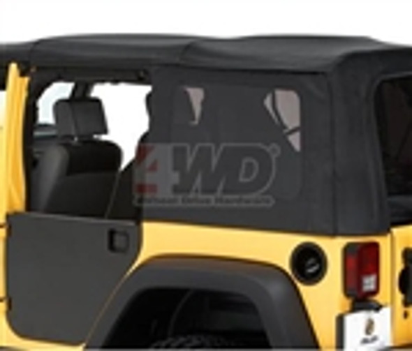 These Enclosure Kits attach to your Bestop Element doors. (Sold Separately) The Enclosure Kit comes in a pair and is easily installed with house hold tools. The finish is powder coated black and can be painted to match the factory paint. You will still be able to install you OEM mirrors to the door panels. Sold in Pairs.