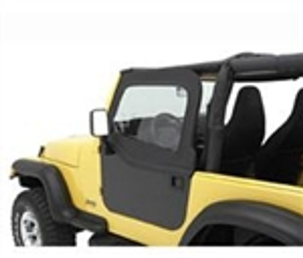 Bestop HighRock 4x4 Element Upper Doors in Black JK Front (Pr). Lets you turn your Element doors into Full doors, keeping the Elements out and you and your crew Dry and Comfortable inside. Fits element doors only. Sold in Pairs.