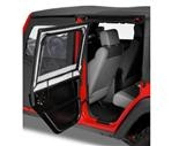 Bestop HighRock 4x4 Element Upper Doors in Black JK Rear (Pr). Lets you turn your Element doors into Full doors, keeping the Elements out and you and your crew Dry and Comfortable inside. Fits element doors only. Sold in Pairs.