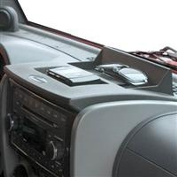 * 2007-10 JK Wrangler, Rubicon and Unlimited * Factory fit and finish This new dash panel will directly replace the existing OE dash panel allowing you a place to hold your cell phone, GPS unit, sunglasses, etc.