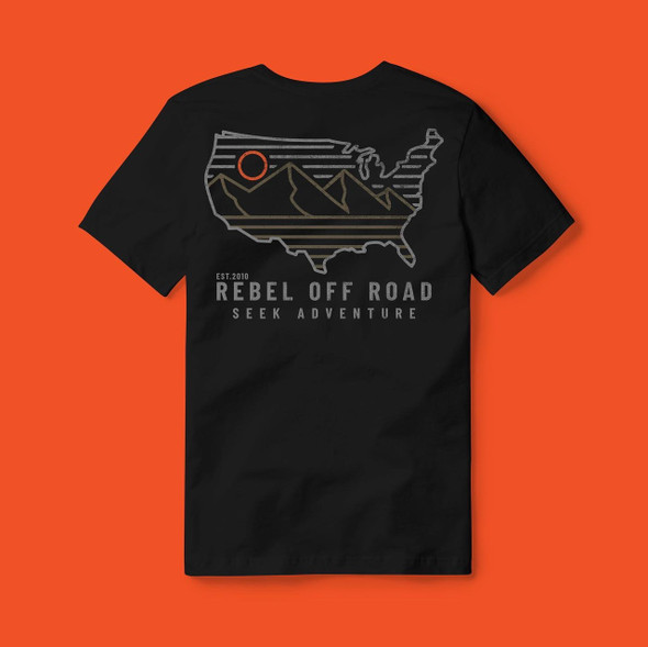 Rebel Off Road Seek Adventure Black T-Shirt