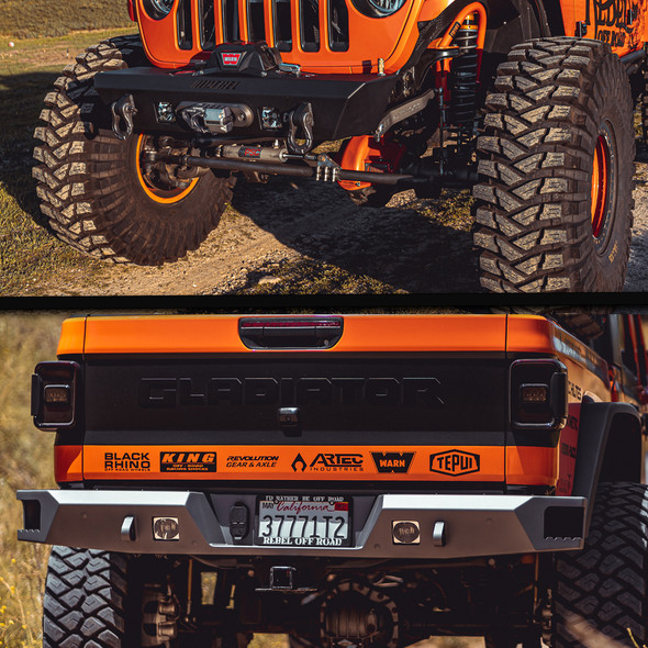 Rebel Off Road Summit Series Front and Rear Bumper, Jeep Gladiator