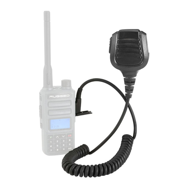 Rugged Radios Hand Speaker Mic for Handheld Radios, Waterproof