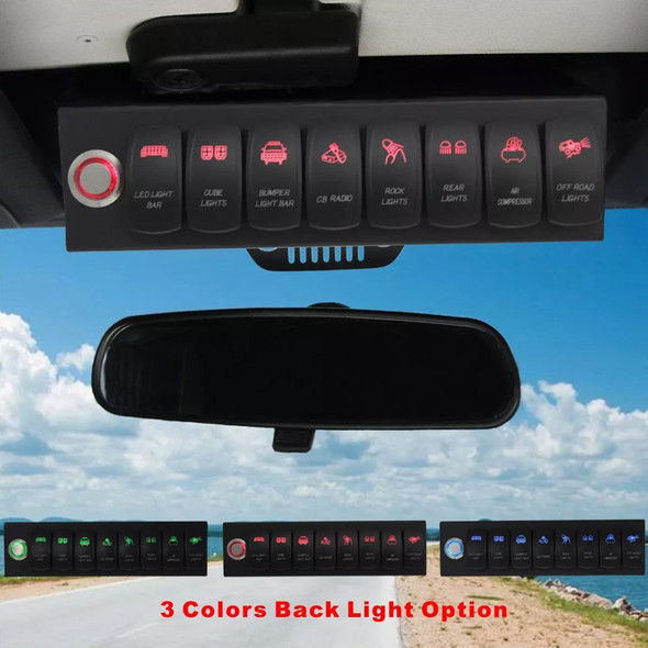 Voswitch 8 Switch Overhead Control System for Jeep Wrangler JK