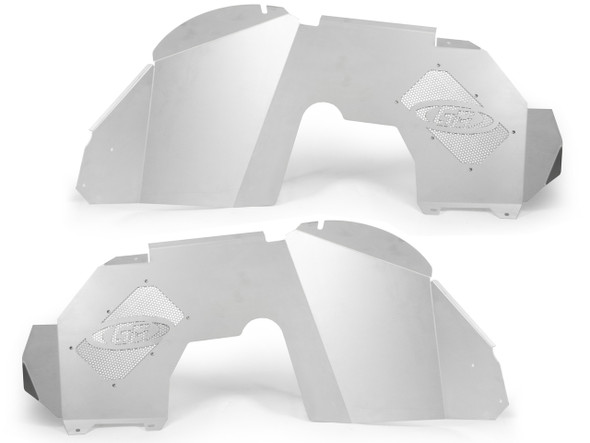 Genright Jeep JL & JT Aluminum Front Inner Fenders (Silver) - TFF-10SIF