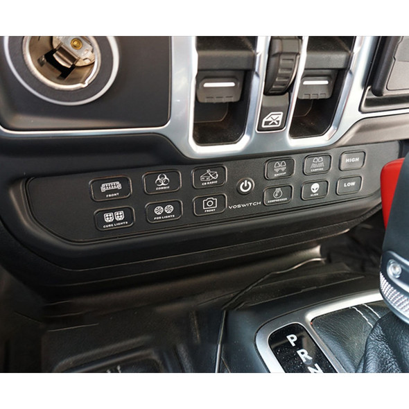 Voswitch JL120 Lower Dash 12 Switch Panel, 2018+ Jeep Wrangler JL, 2020+ Gladiator