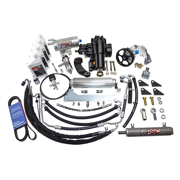 PSC Big Bore HD Cylinder Assist Steering Kit, 18+ Jeep Wrangler JL 3.6 (Aftermarket Front Axle)